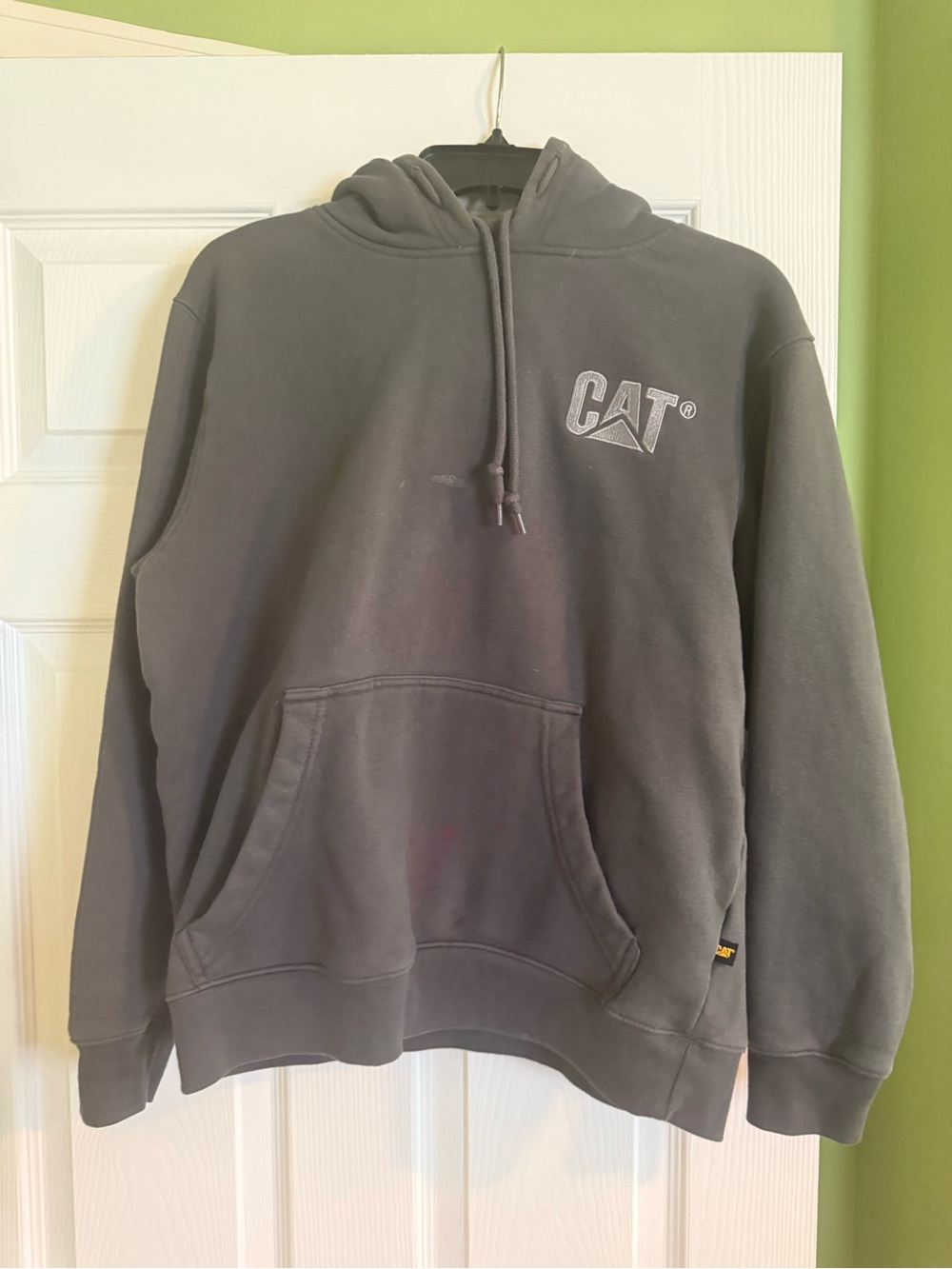 CAT Men's Charcoal Logo Hooded Sweatshirt